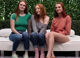 3 Redheads together with One Serendipitous Guy