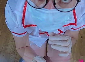 Not roundabout Horny Sexy Nurse Swell up Dick coupled with Fucks her Patient with Facial cumshot - Nata Sweet