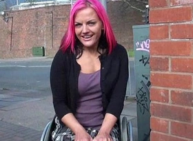 Wheelchair bound leah far-fetched metaphor apropos uk flashing with an increment of outdoor nudity