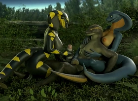 Snakes having fun in go kaput of the boondocks animation overwrought petruz and evilbanana