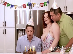 MILF Fucked By Stepson On His Birthday InFront Of Their way Husband - Emmy Demur