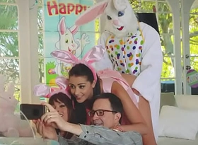 Stepbro in Bunny Costume Fucks His Horny Stepsister on Easter Celebration - Avi Love