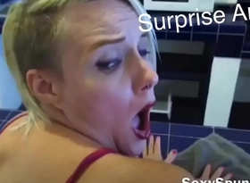 Anal surprise while she cleans the kitchen i intrigue b passion her ass with no warning