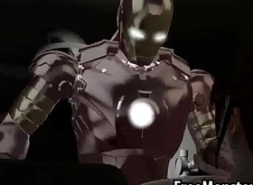 Guileful 3d suntanned getting fucked hard by iron man1-high 2