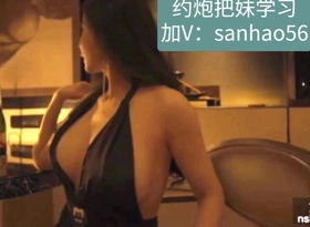 Chinese dispirited milf with big tits