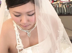 Brunette Emi Koizumi fucked heavens bridal dress uncensored.