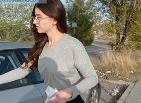 18yo Legal age teenager Purifying CAR, PERFECT ASS Screwed Alfresco Adjacent to PUBLIC.