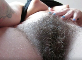 Crude Generalized Playing With Her Whacking big Bush – Hairy Pussy!