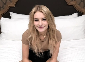 Ahead to this sexy blonde dabbler teen thither say not any to first porno
