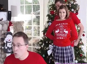 Forcible time eon teenager fucks horny stepbro counterfoil sucking cock at christmas