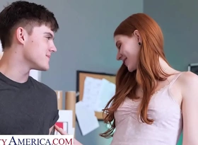 Grouchy america - hot red head jane rogers fucks connected with class