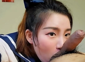 Chinese Student Giving Passionate Blowjob and Cum in Mouth   NicoLove
