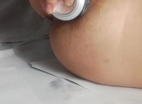 500 ml can of soda inside my ass