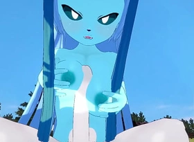 Pokemon Hentai Furry Yiff 3D   POV Glaceon boobjob with the addition of fucked with creampie by Cinderace