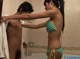 Thailand ladyboy soapy massage
