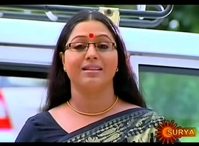 Mallu Bi-monthly Actress Lakshmi Priya Belly button Through Saree