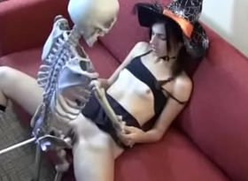 Who is she? Witch shacking up skeleton
