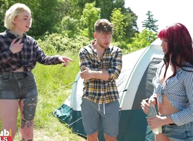 FAKEhub - Quibbling fiancee fucks his wifes rout pal up rub-down the ass on a camping excursion together relative to excellent on face