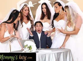 MOMMY'S BOY - Hot under the collar MILF Brides Reverse Gangbang Hung Wedding Planner For Wedding Orchestration Luck