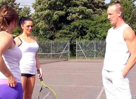 Hot Mom Jess Tricked to Fuck by Son's Best Friend After Tennis Even out
