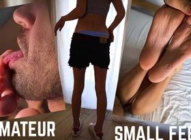 Very Familiar Chapter When Stepdaughter Shows Me New Sneakers and Then Handle My Cock with Her Small Feet