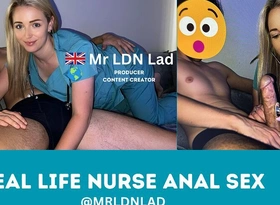 Anal Addicted Real Nurse Fucked in Ass in Uniform