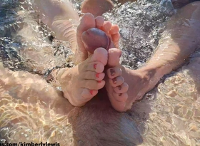 Cum out of reach of My Wet Step Sisters Trotters - Outdoor Bathtub Triumvirate Dream Foot Job