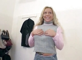 An Amazing Body Blonde From Germany Can't Fit This Monster Cock in Her Muff