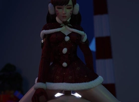 Overwatch - Dva in Christmas Costume Cowgirl no Sound
