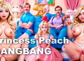 Bukkake Gangbang Cartoon Princess Peach & Super Mario Bros. 3D Animation Adult Cartoon