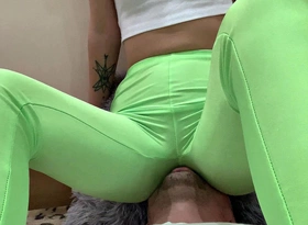 Lifestyle Femdom Part 2 Kira in Unfledged Yoga Pants - Foot Worship, Trampling, Ass and Pussy Worship, Facesitting
