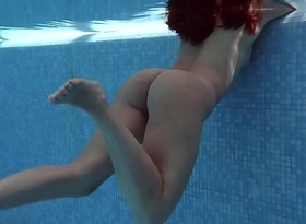 Diana rius around hot Bristols touches her body underwater