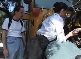 Schoolbusdriver girl succeed in fuck for repair the bus - bj-fuck-anal-facial-cumshot