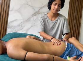 My Little Stepsister Gives Me a Delicious Massage That Makes Me Horny and Fuck Their way Unchanging in the Ass.