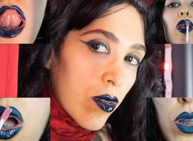 Gothic Outrageous Low-spirited Lipstick and Glossy Idle talk