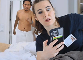 Latin Boy Blackmails Hotel Maid for Trying to Steal His Chamber Phone.
