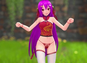 Chinese Girl Incise 22 Unfurnished Dance Hentai Mmd 3D Purple Hair Color Edit Smixix