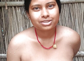 Desi townsperson bhabhi sucked land dimension bathing together with drank land kapai