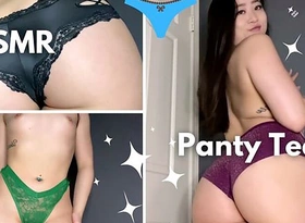 Unthinking Asian Panty Try-on with the addition of Ass Worship - Asmr