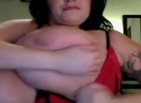 Giant boobs on webcam hooker