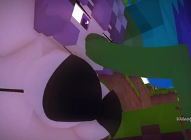 Minecraft Porn Zombie Fucks Girl Relaxing Under a Tree