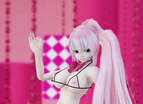 Megurine Luka Nude Dance Vocaloid Hentai Mmd 3D Lowering Eyes Color Edit Smixix