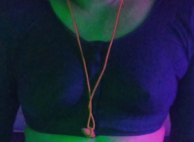 Fantasy Roleplay Between Amma and Stepson in Pink Satin Nighty