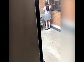 He fucks his teenage schoolgirl neighbor after doing the laundry, he convinces her little by little while her parents aren't around Mexican whores amateur sex