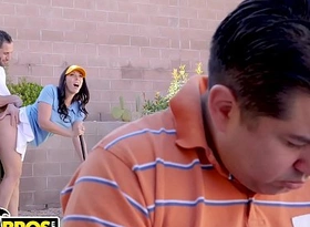BANGBROS - Rachel Starr Fucks Her Golf Instructor While Her Cuck Husband Reads The Paper