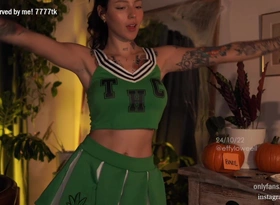 The Spectacular College Cheerleader Effy Loweell Shows gone Her Spectacular Body in a Sensual Similarly