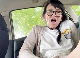 squirting in the back of m car