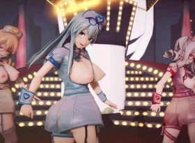 Mmd R-18 Anime Girls Sexy Blinking Clip 384