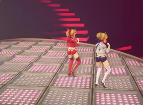 Mmd R-18 Anime Girls Chap-fallen Dancing Clip 509