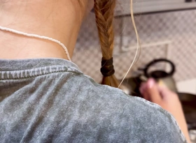 The flatmate-girl doesn't take heed periodic fucking to the caboose with an increment of gets cum to her mouth with an increment of on high her pigtails